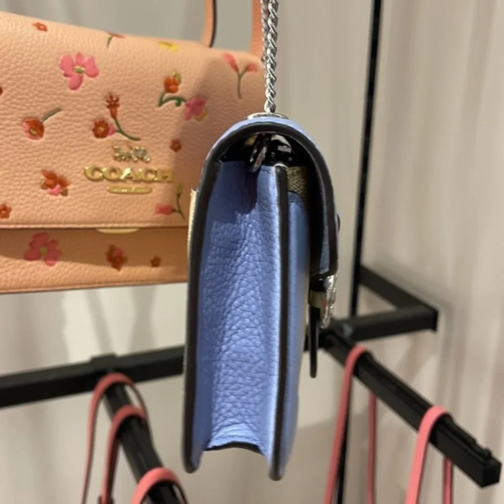 Coach Georgie Crossbody In Signature Canvas Light Khaki / Marble Blue - Picture 16 of 16